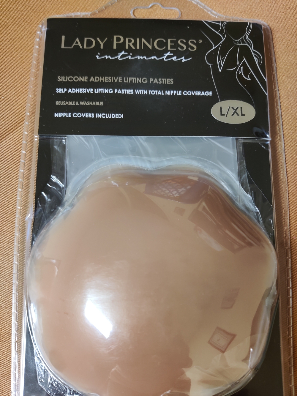 Lady Princess Intimates Silicone Adhesive Lifting Pasties - Nude (L/XL)